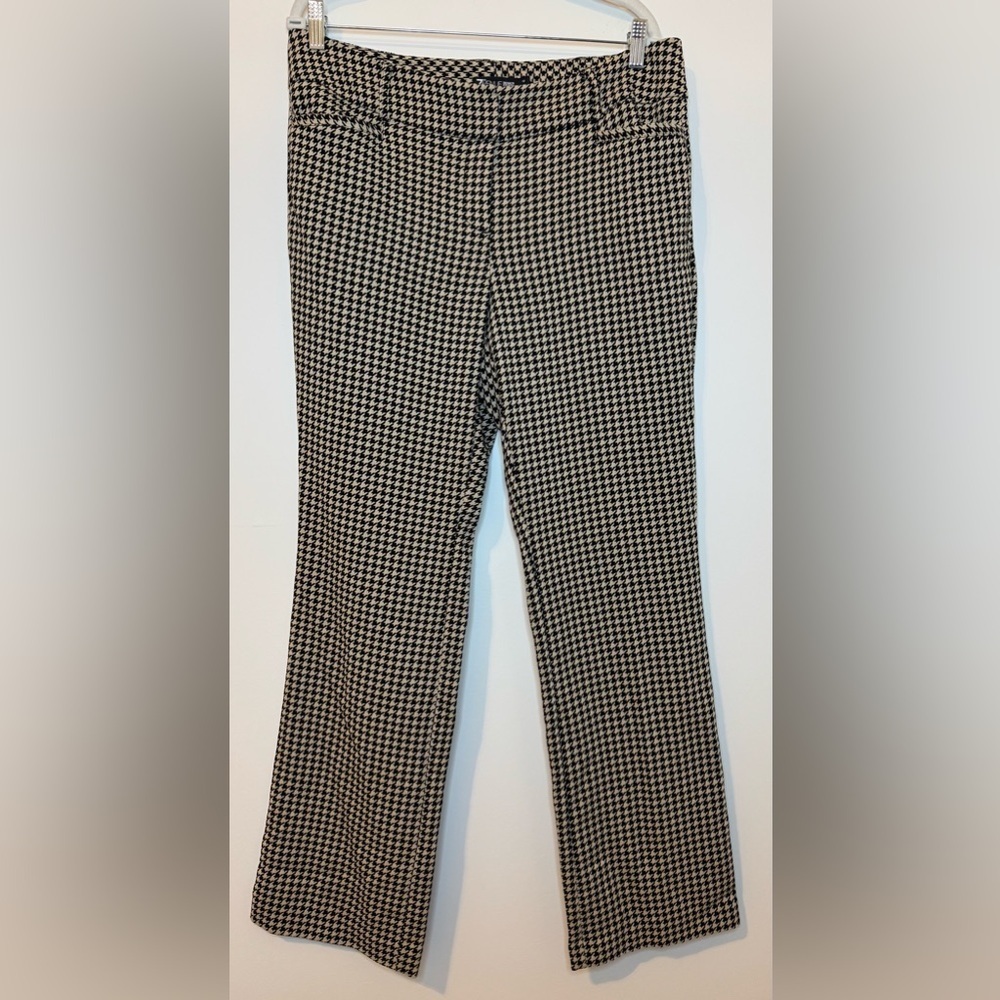NEW New York & Co. 7th Avenue Women’s Black & Cream Houndstooth Pants Size 12